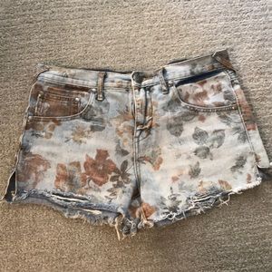 Free people stamped shorts